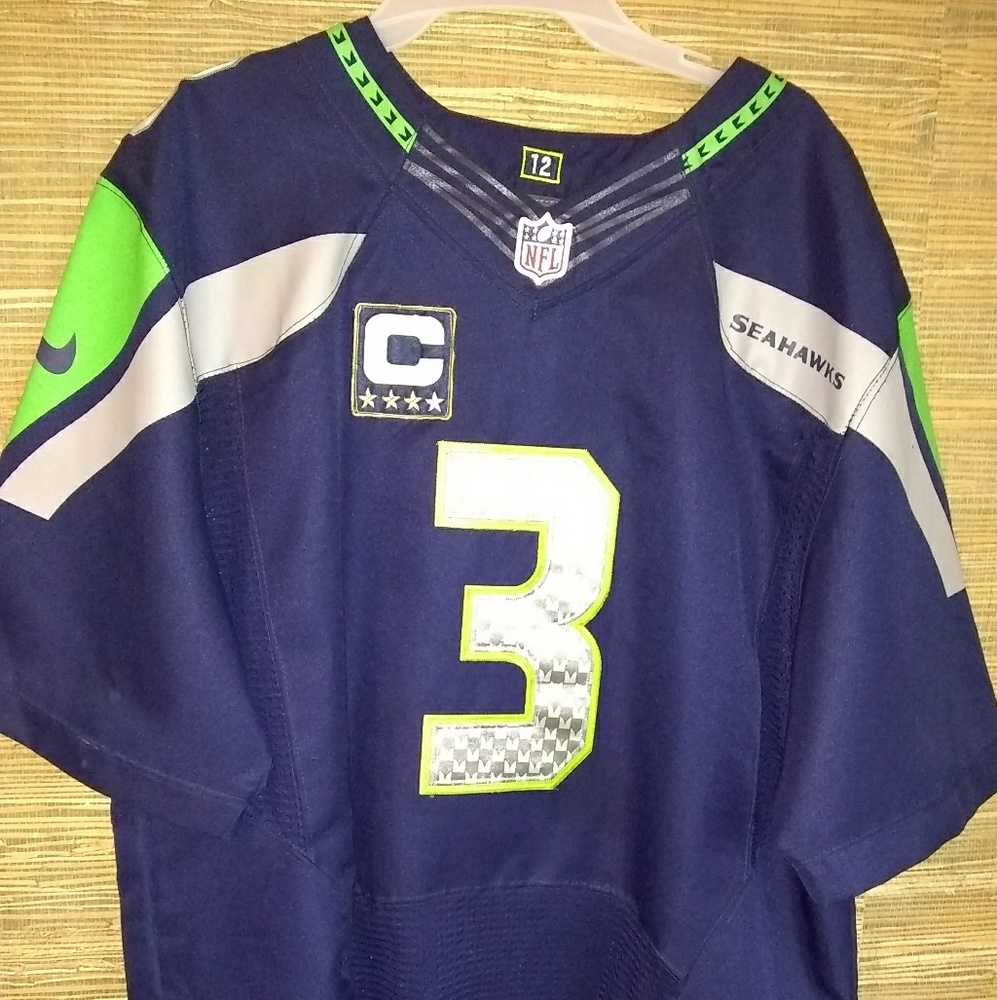 Stitched DangeRuss Wilson Nike Vapor Jersey
